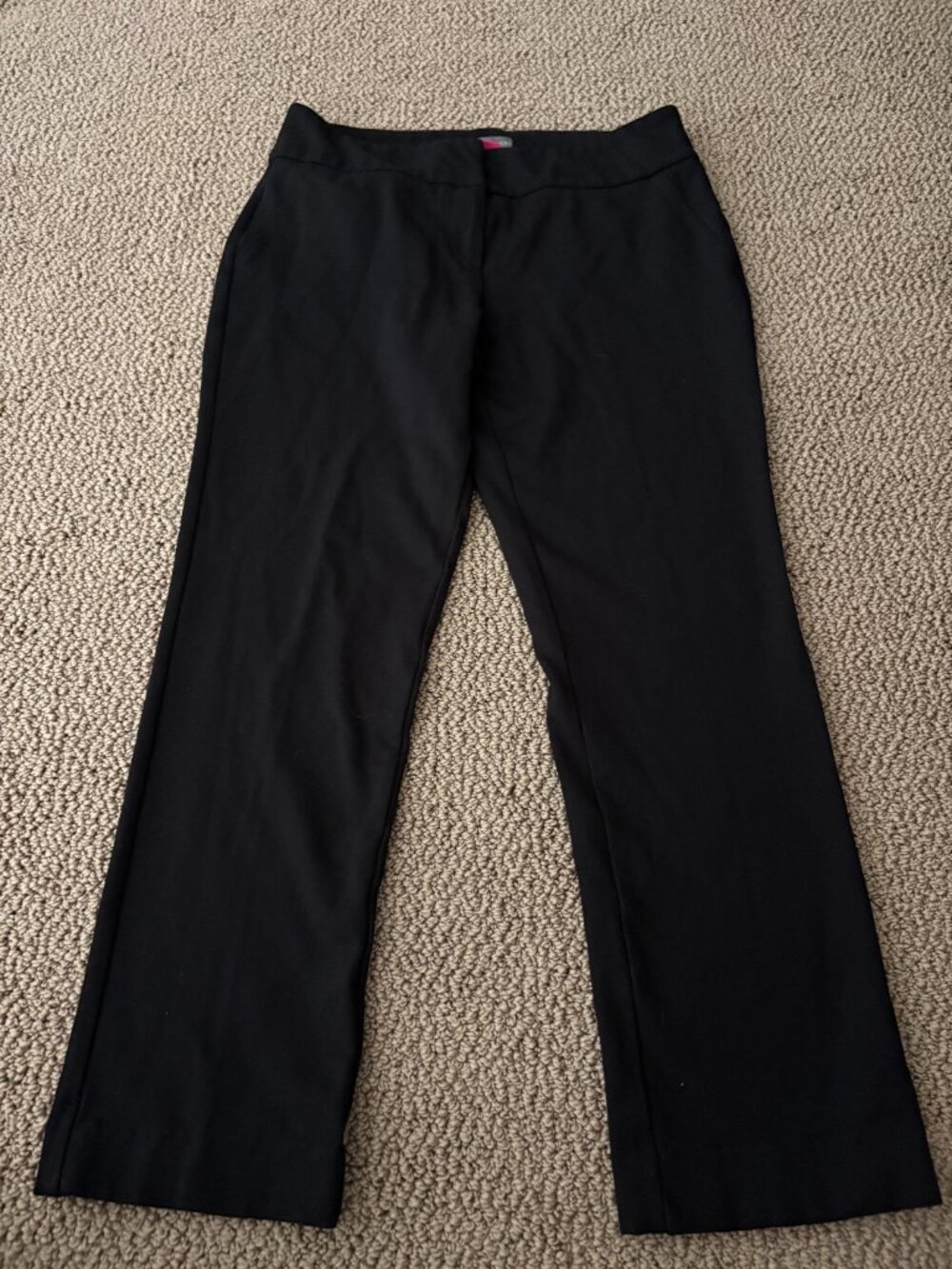 Vince Camuto Black Straight‑Leg Pants – Size 2, Hand‑Sewn Hem Alteration